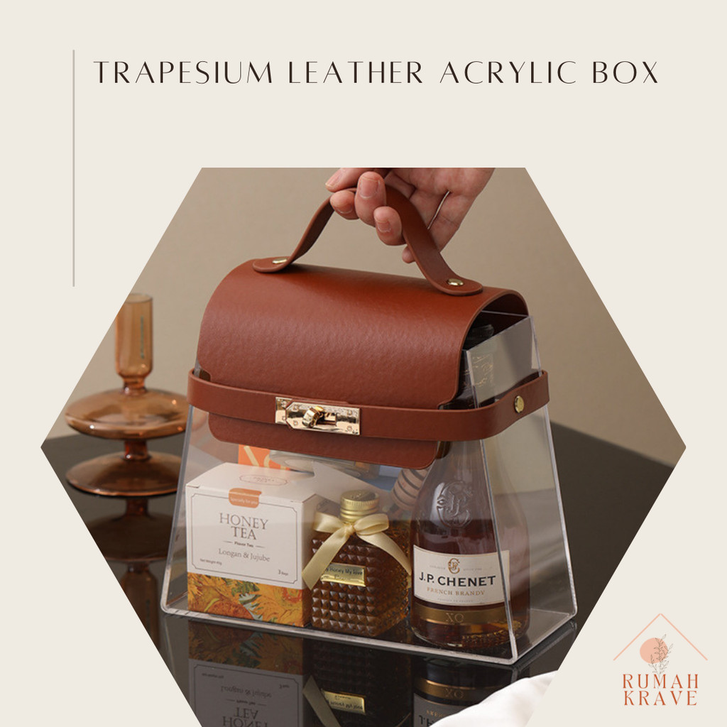 

RUMAH KRAVE - Trapesium Leather Acrylic Box Kotak Akrilik Kado Hampers