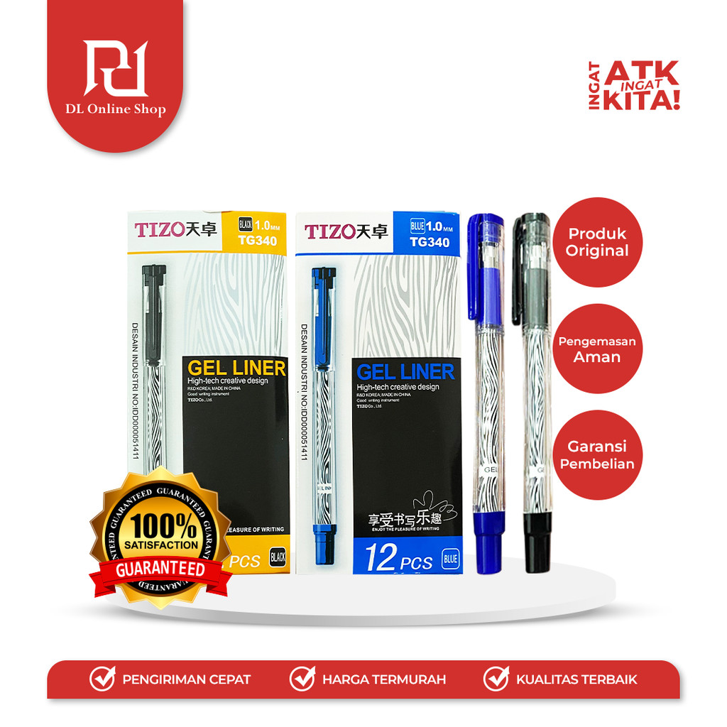

TIZO PULPEN GEL LINER/ LINER GEL PEN (1LSN/ 12PCS)