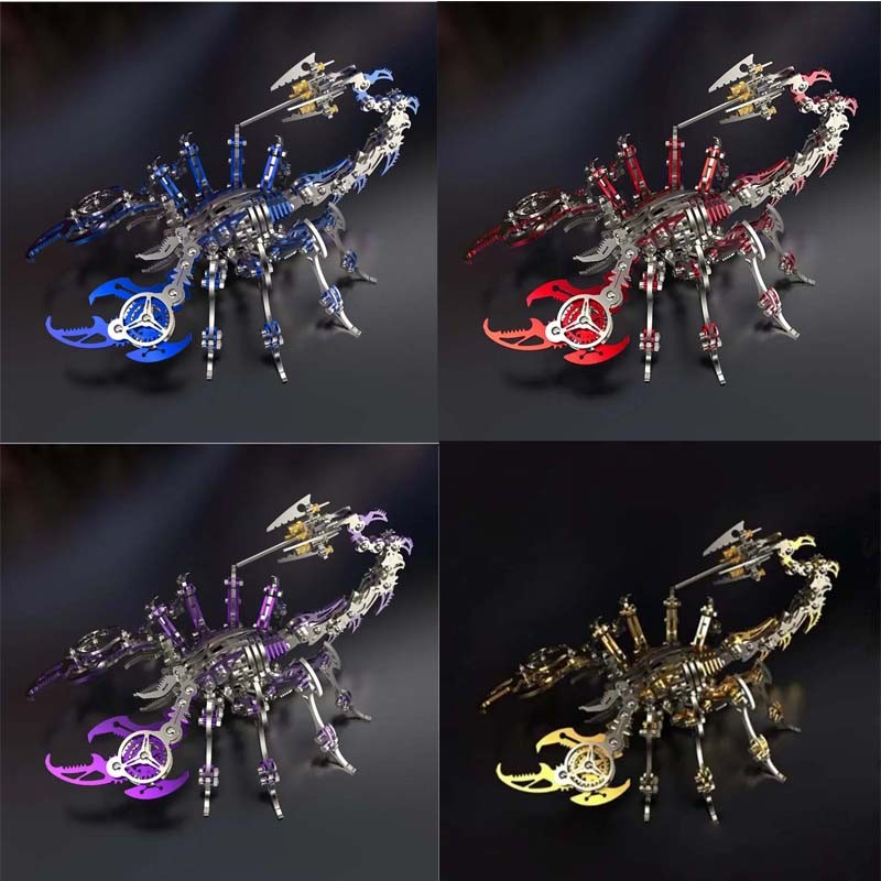 Colorful 3D Metal Scorpion King Mechanical Toy Decoration Assembly Decoration Mechanical Puzzle Diy 