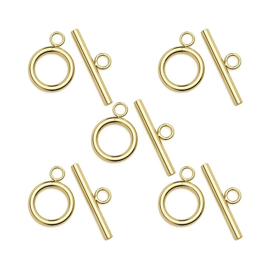 5pcs/Lot Classic OT Clasps For Necklace Bracelet Making Stainless Steel 2colors Connector Toggle Cla