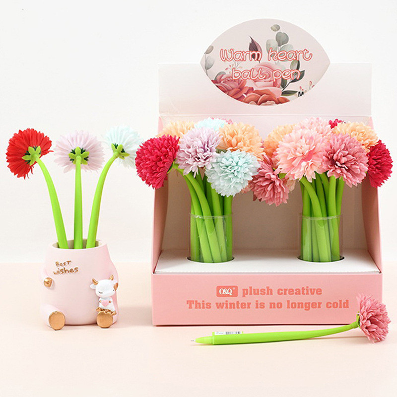 

1 Piece Kawaii Flower Pen Stationery Creative Sweet Pretty Lovely Soft Gel Pen