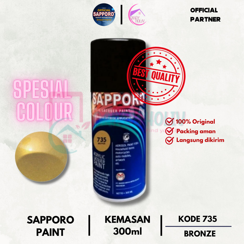 

735 BRONZE SAPPORO STANDAR 300ml Cat Semprot Pylok Pilok Pylox