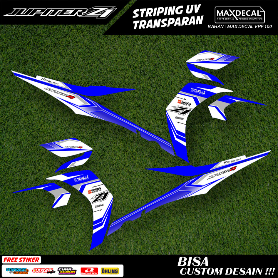STIKER STRIPING TRANSPARAN JUPITER Z1 FACELIFT LIS STICKER UV SEMI FULL VARIASI DESAIN RACING MODEL 