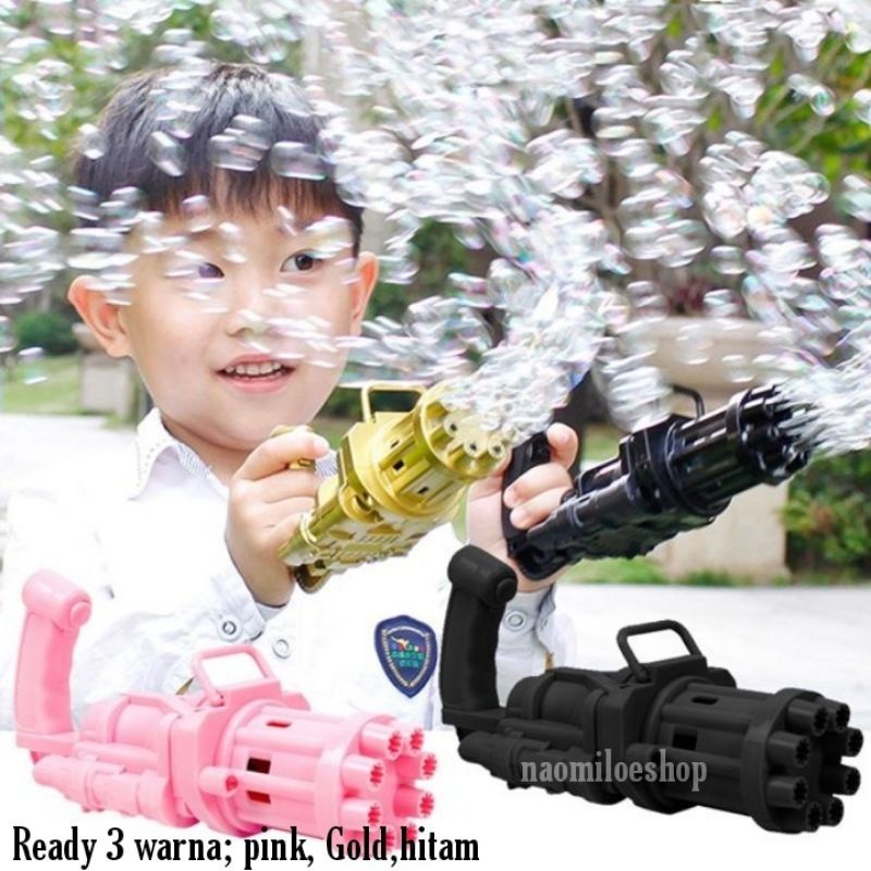gatling Gun Mainan Bubble Gun Toys mainan pistol bubble gun  Water Bubble Machine bubble elektrik