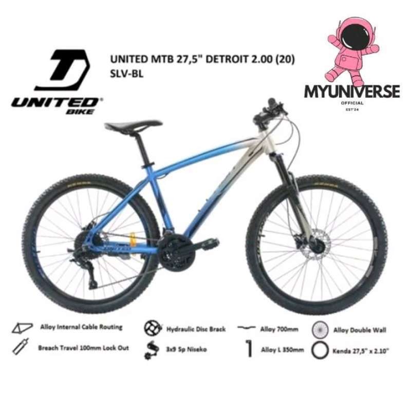SEPEDA GUNUNG 27.5 INCH MTB UNITED DETROIT 2.0 2.00 27 SPEED HIDROLIK MURAH