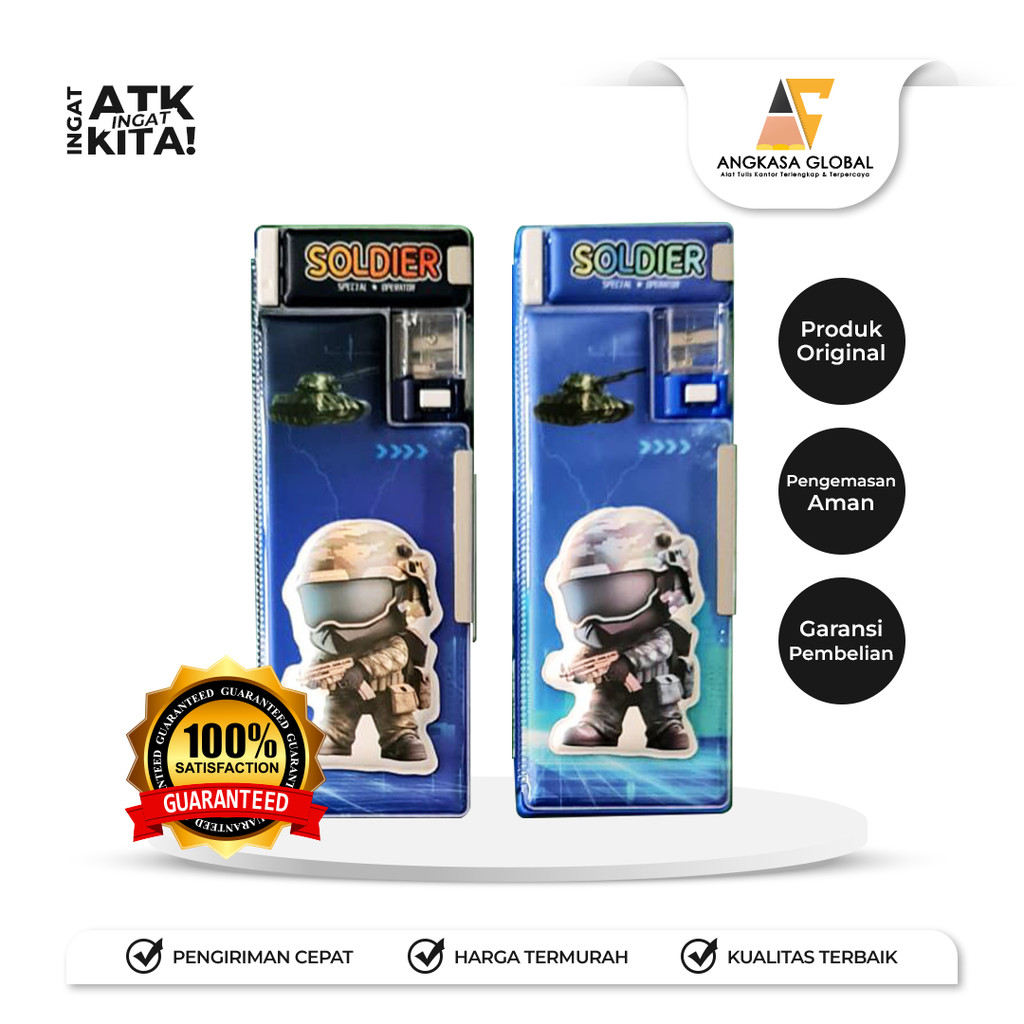 

XIAOLINGJING TEMPAT PENSIL MAGNET SOLDIER 35306-A (1PC)