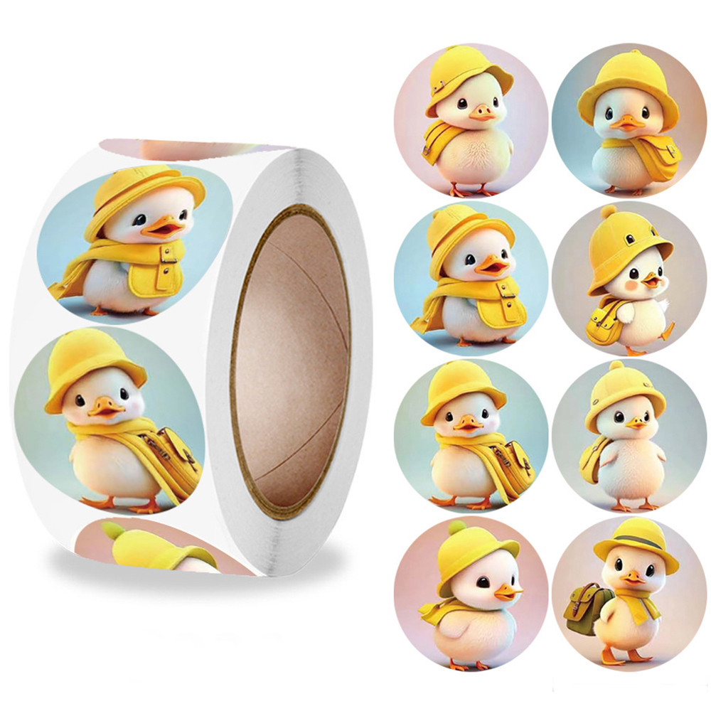 

100-500pcs Lovely Duck Stickers Reward Self Adhesive Seal Lables For Scrapbooking Cards Handmadek, Stationery Stickers