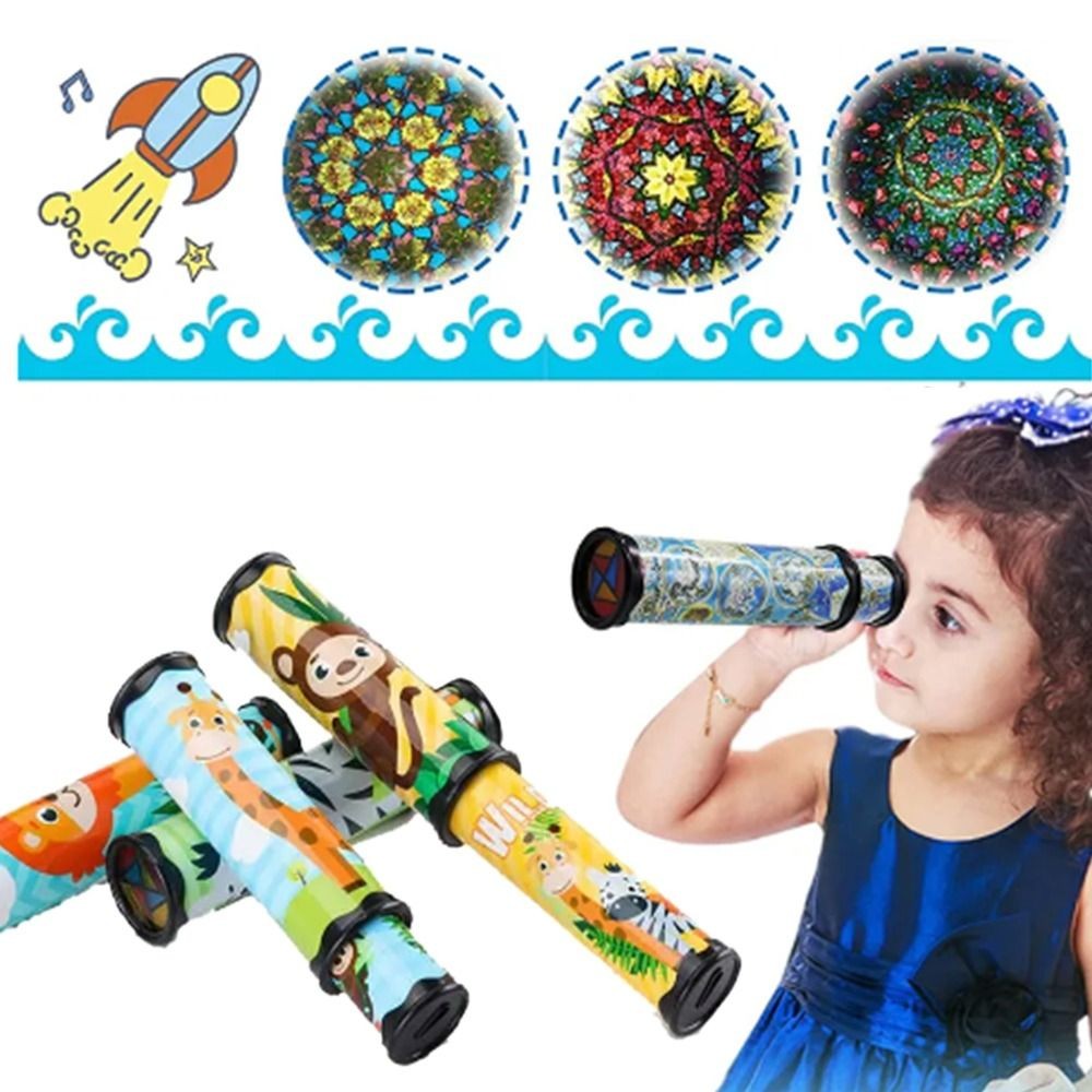 

Paper Rotation Kaleidoscope 21/30/27cm Plastic Magic Changeful Kaleidoscope Scalable Colorful Fancy Colored World Toys