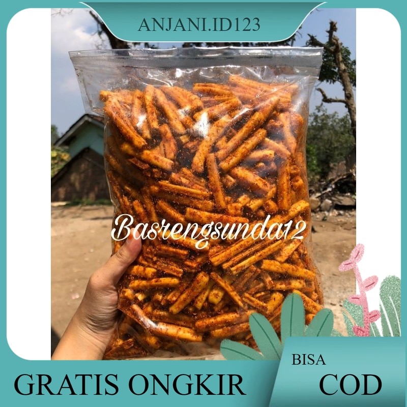 

Seblak potato bumbu basah daun jeruk kerupuk pedas noni 1 kg / 1000gram