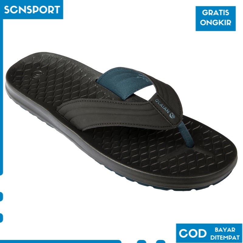 Olaian Sandal Jepit Pria 550  Black  8572695 SP1