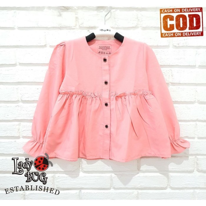 ✨BISA COD✨ -BLUS ANAK CEWEK WOVEN UMUR 1-14 THN-BLUS REBECCA - Hijau Army, 12