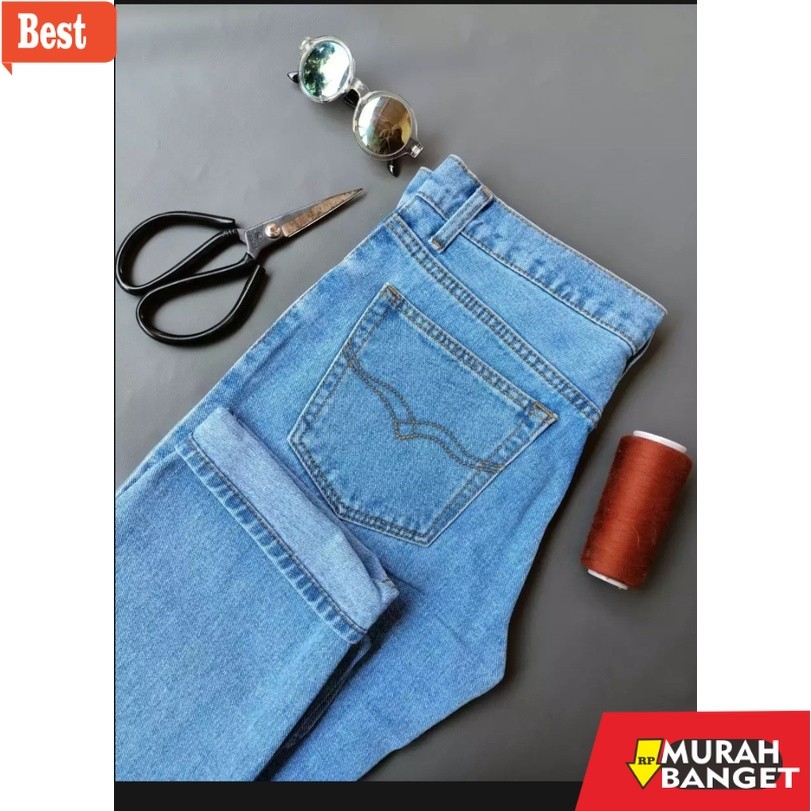 Produk rekomendasi shopee CELANA JEANS PRIA LEA STANDAR REGULER PREMIUM 28 sampai 38 bisa COD Celana