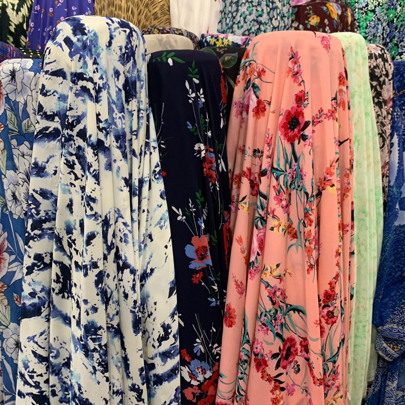 kain - kain bahan motif - kain zara crepe - kain zara crepe motif premium - kain crepe luxury