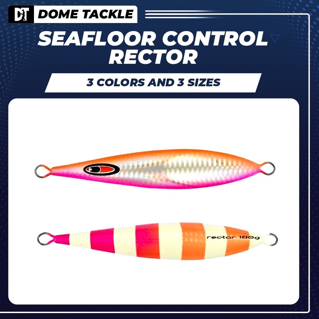 Umpan Pancing Jigging 200 Gram Metal Jig Seafloor Control Rector  | Slow Jigging | Black Red