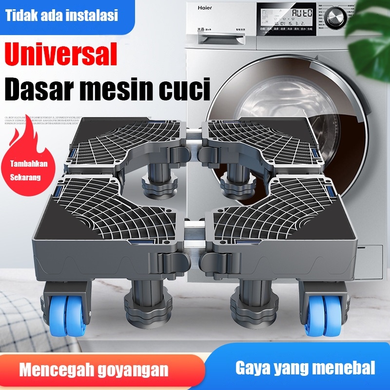 Dudukan mesin cuci yang dapat dilepas/dapat disesuaikan dengan dudukan mesin cuci dan dudukan lemari