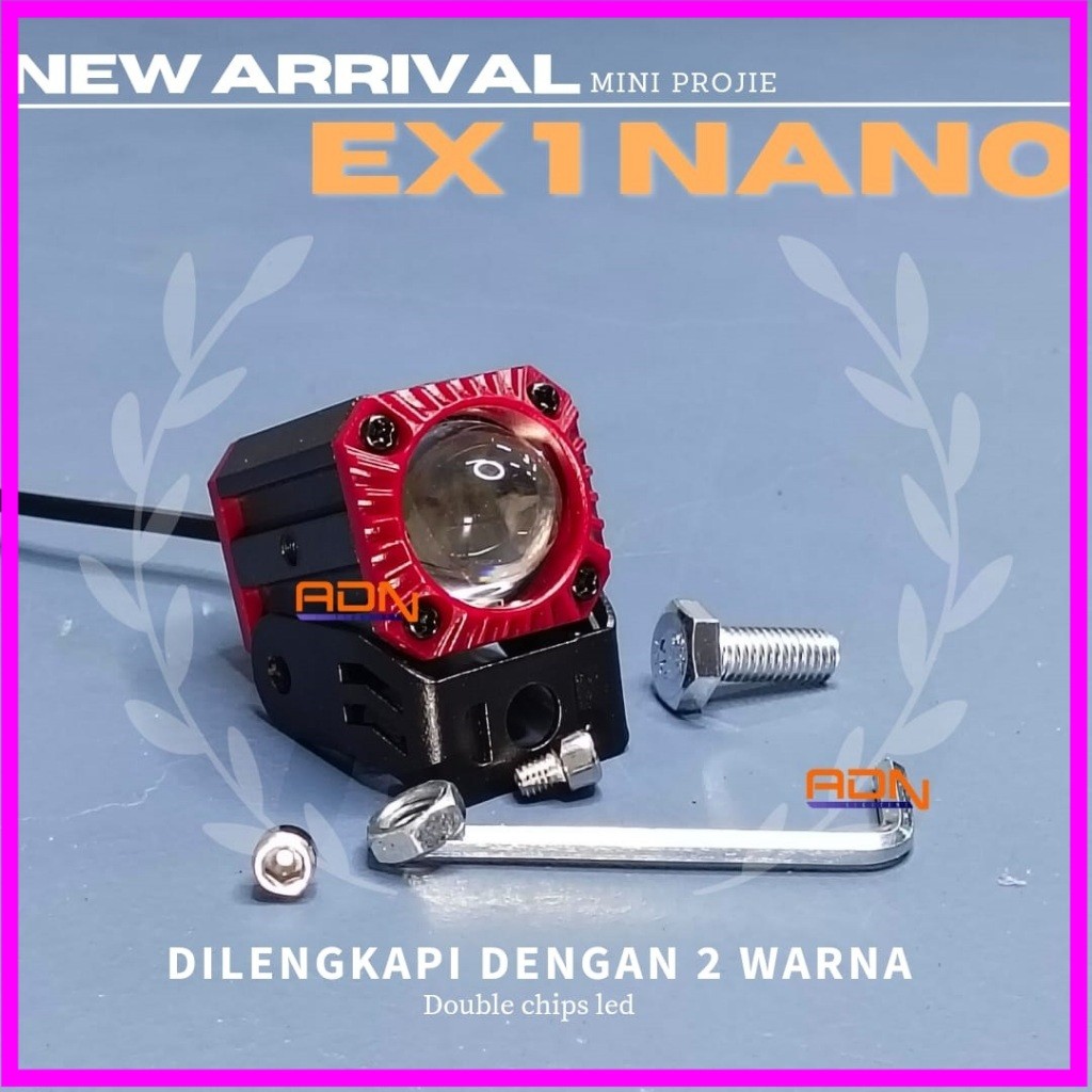 EX1 LED Mini Projie 1 Mata Mini Laser Micro Projie 1 Lens Sql Cree Lampu Sorot Tembak Foglamp