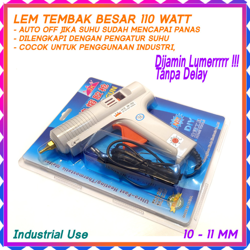 

Alat Lem Tembak PUTIH Glue gun 110W 110Watt Hot Melt Gun BESAR TERBAIK