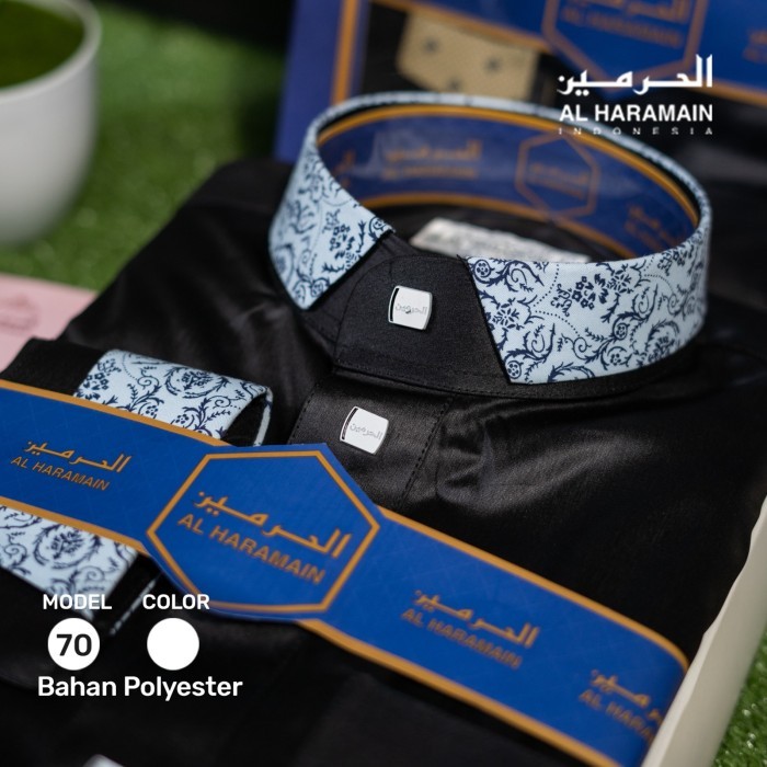 "Anh.S" -  BEST SELLER Jubah / Gamis Pria Haramain + Jubah Al Haramain Premium Manset Motif - 58/26