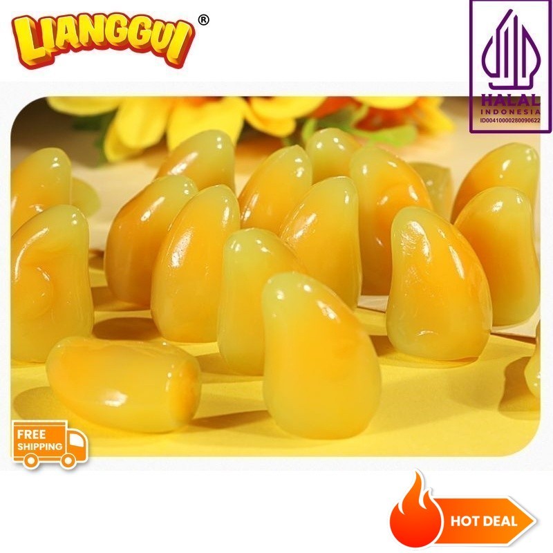 

[Permen kupas viral] Lianggui Permen Gummy Jelly Rasa Buah | Fruity Jelly Gummies Rasa (Fruit Mix, Mangga, Stroberi, Jeruk) Cemilan Manis Andalan | CANDY JELLY GUMMIES MANGGO | Permen Lunak Viral Aneka Rasa Buah (Halal) Permen Lunak Lianggui Rasa Mangga
