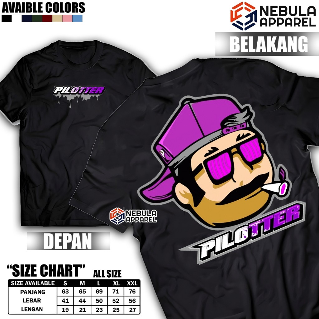 Bisa-COD-Kaos-Pilotter-Logo-Ungu-Original-Merchandise-Kaos-Katun-24s-Asli-Baju-Kaos-Viral-Pilotter-G