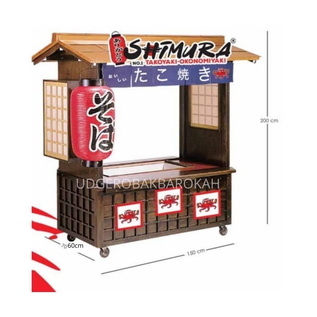 Gerobak Angkringan Jepang Costum Lampu