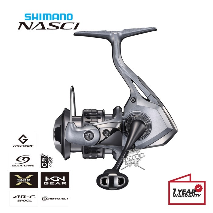 [2021] Reel Shimano NASCI FC 500 1000 2500 3000 4000 5000 Spinning - 500C