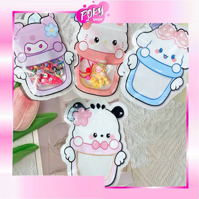 

POKY - 6441 Pouch Travel Portable / Plastik Ziplock Motif Karakter / Goodie Bag Aksesoris Anak