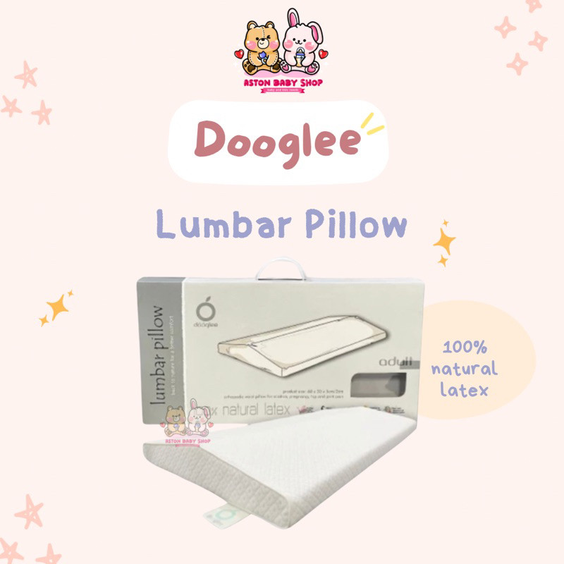 Dooglee Lumbar Pillow Natural Latex Bantal Ibu Hamil / Saraf Terjepit