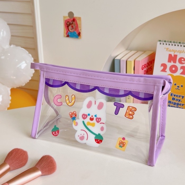 

BEST kotak pensil anak perempuan lucu Kawaii Tempat pena Kawaii - Purple rabbit B