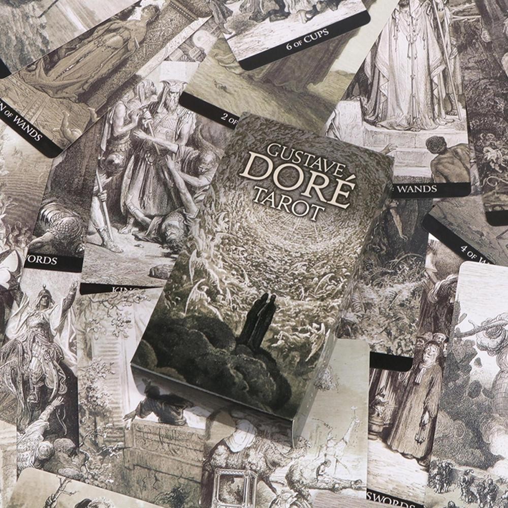 78pcs Gustave Dore Tarot Card Family Party Entertainment Board Games Witch Divination Game Oracle De