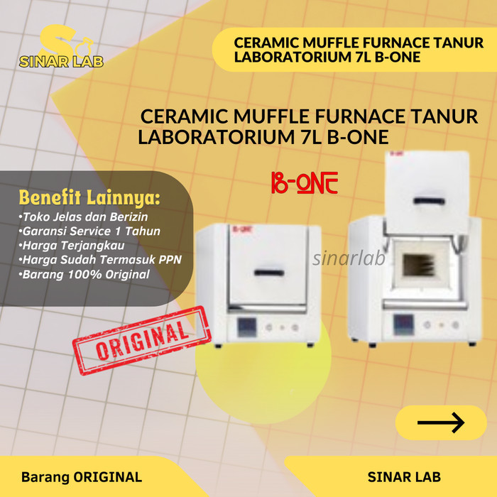 Ceramic Muffle Furnace Tanur Laboratorium 7L B-one