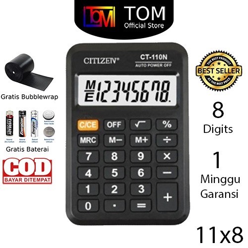 

Kalkulator CT-100N / CT-200N 8 Digit - Calculator Saku Kecil Mini