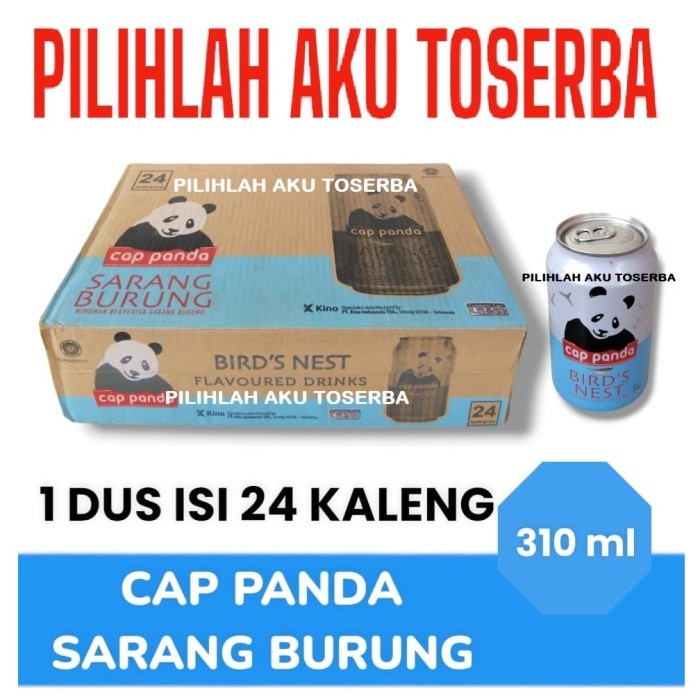 Minuman SARANG BURUNG cap PANDA kemasan KALENG 310 ml - ( HARGA 1 DUS )