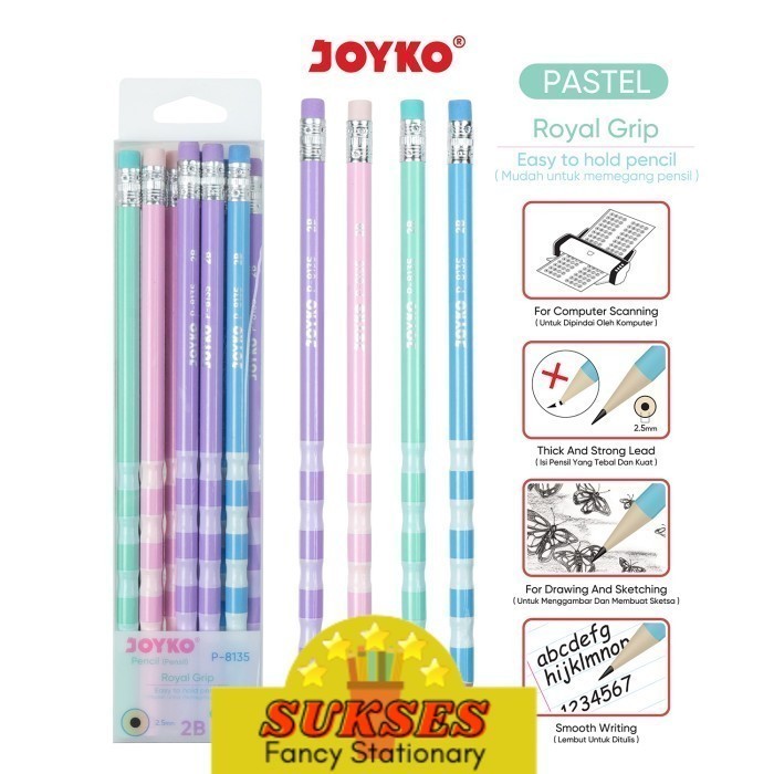 

Pencil Pensil Joyko P-8135 Royal Grid 2B 1 Box 12 Pcs