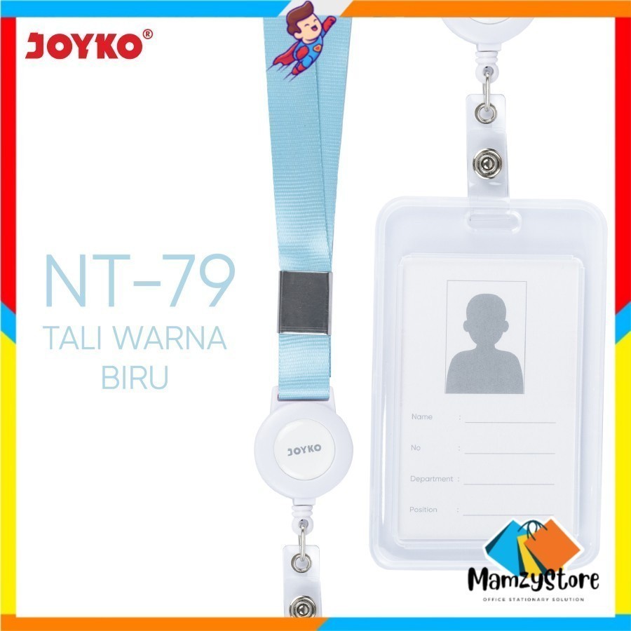 

Name Tag + Tali + Yoyo Tempat ID Card Holder Joyko NT-79 Blue