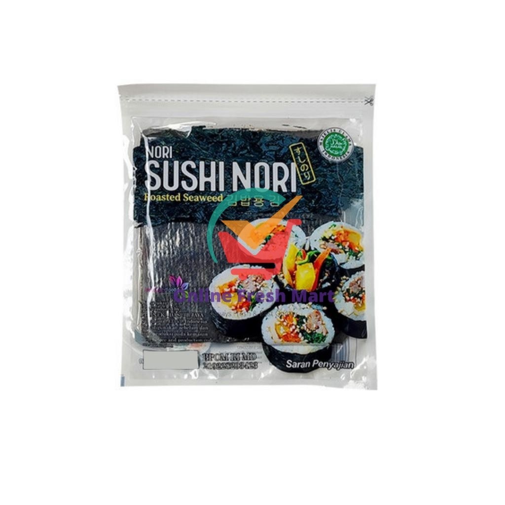 

Sushi Nori Java Super Food Seaweed Rumput Laut Panggang Lembar Halal 10 pcs - Online Fresh Mart Denpasar