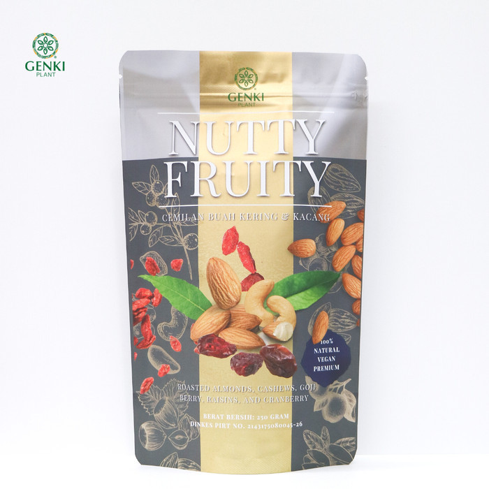 

Best Seller Nutty Fruity / Mix Nut and Dried Fruit / Cemilan Kacang - 250 g