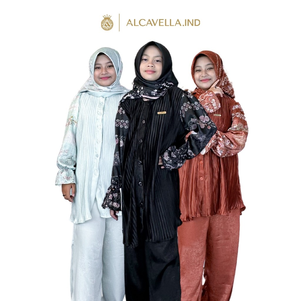 ALCAVELLA FASHION | AZALEA KIDS ONE SET | SEMUA WARNA | ONE SET ANAK PEREMPUAN | ONE SET MUSLIM | ON