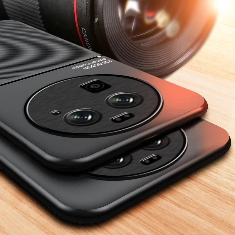 Casing HP Slim Lightweight Leather Criss-cross non-slip Car Magnetic Shockproof Case for OPPO F21 F1