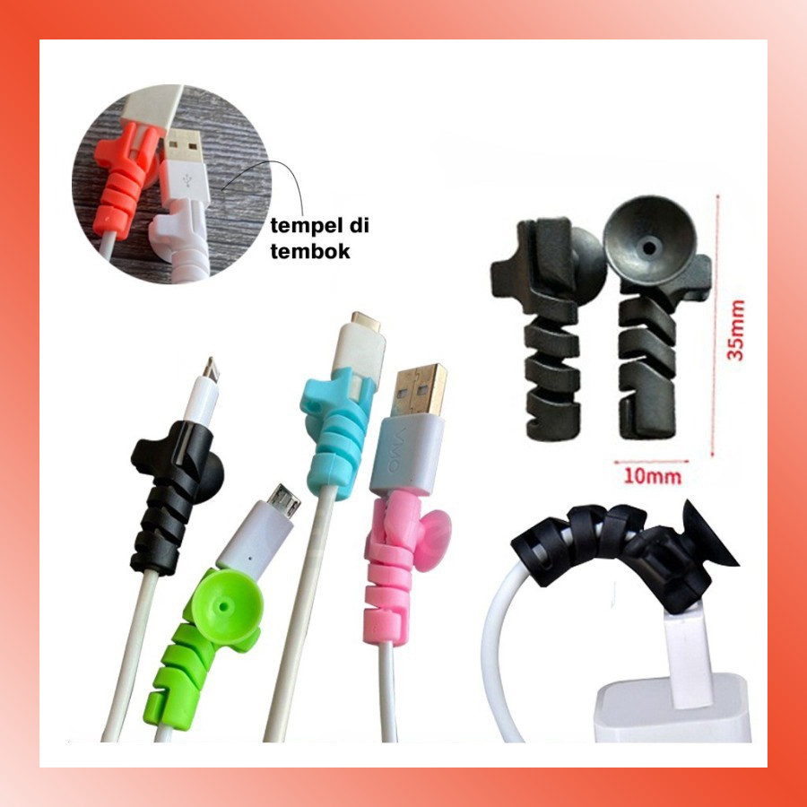 LAMMORO > AL17 Pelindung Ujung Kabel Charger Adaptor Laptop Spiral Anti Putus Kabel 05M1