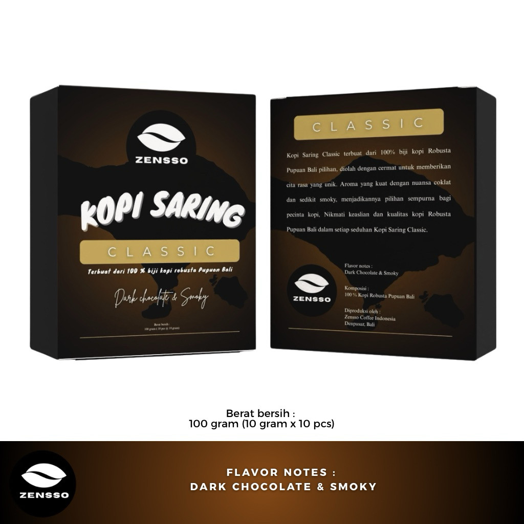 

New Dripbag Coffee | Kopi Robusta Pupuan Bali | Kopi Saring CLASSIC | ZENSSO COFFEEPremium