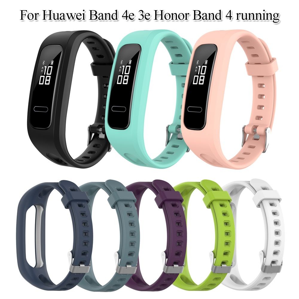 Silicone Replacement Watch Band For Huawei Band 4e 3e Honor Band 4 Running Silicone Wrist Strap Smar