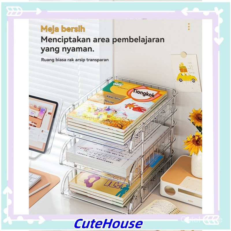 

Kotak Storage Meja Desktop Organizer Alat Tulis Stationery Rak Kosmetik Dapur Dokumen Kantor Tray Desk organizer