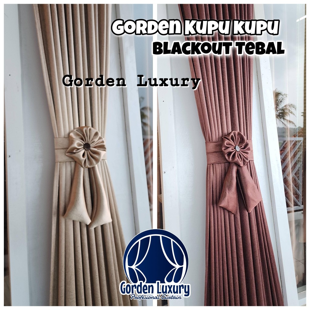 Gorden KupuKupu premium Blackout Super Tebal Tidak Nerawang Mewah / Gorden Minimalis