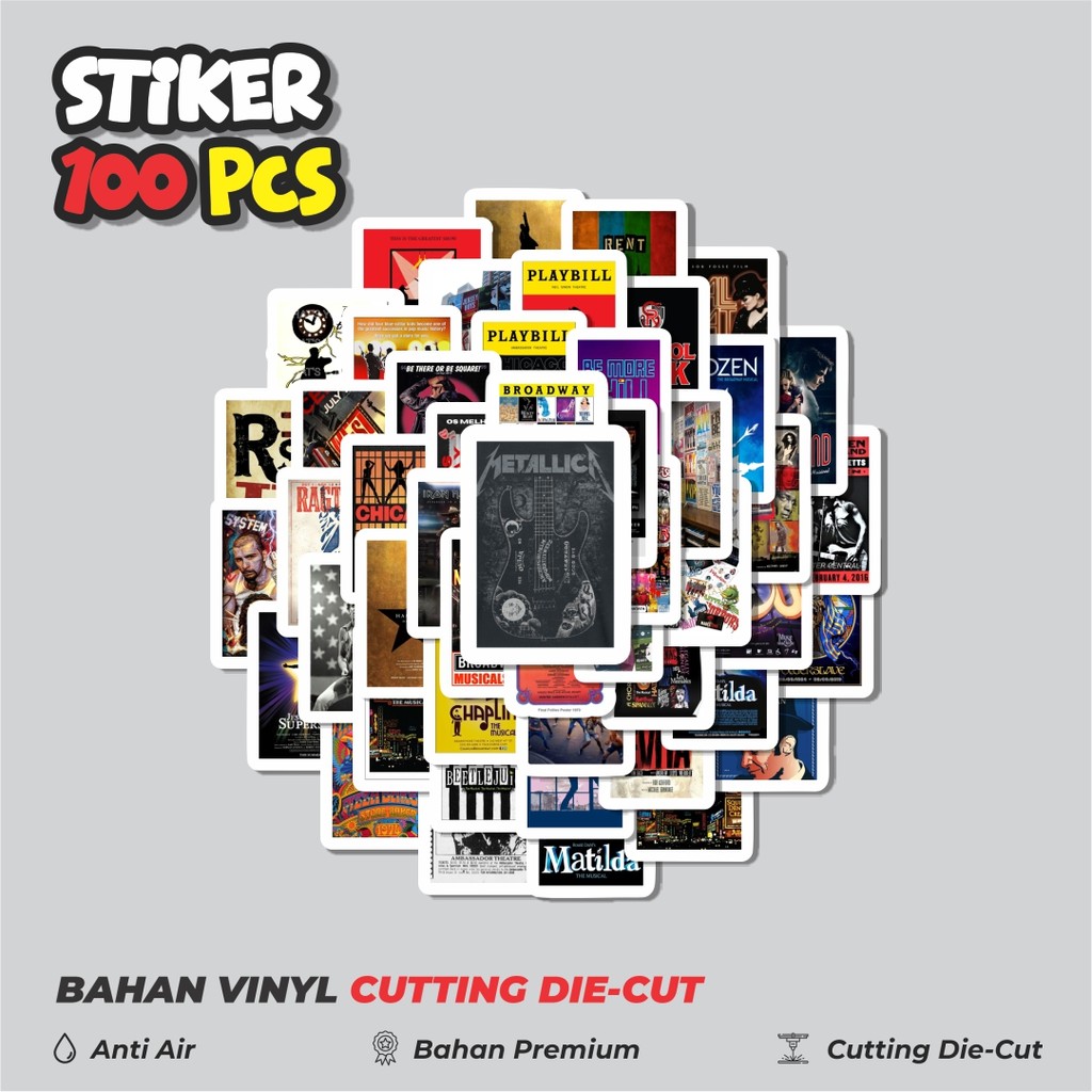 

Terbaru! 50 pcs Stiker Poster Band Musical Dekorasi Lucu Kreatif untuk Notebook, Skateboard, HP