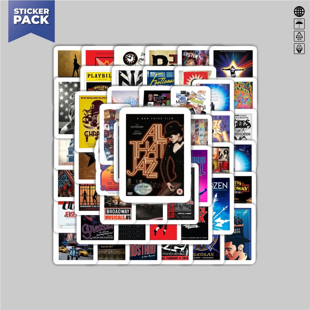 

[100PCS]Stiker Pack Stiker Poster Band Musical Aesthetic Vinyl Anti Air Dekorasi Sticker Laptop Buku Journal Koper Helm Casing HP Gitar Helm Skateboard