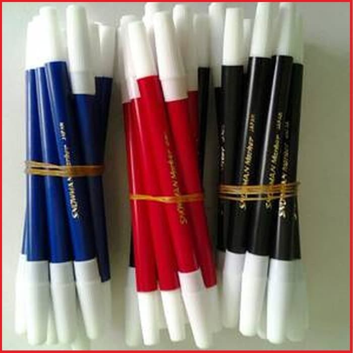 

spidol snowman kecil hitam merah biru ecer