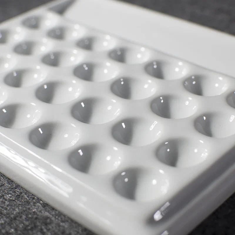 

Square Pure White Plastic Palette Chinese Painting Art Watercolor Powder Oil Painting Easy To Clean Durable Palette Pigment Dish