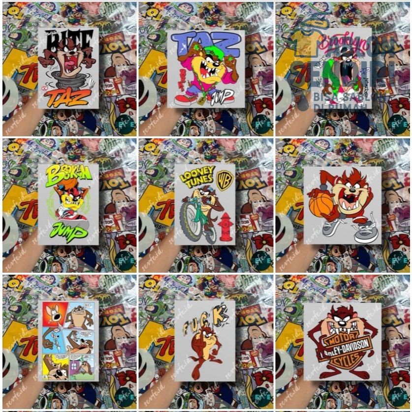 

Stiker DTF Sablon Setrika Sablon Stiker TAZMANIA