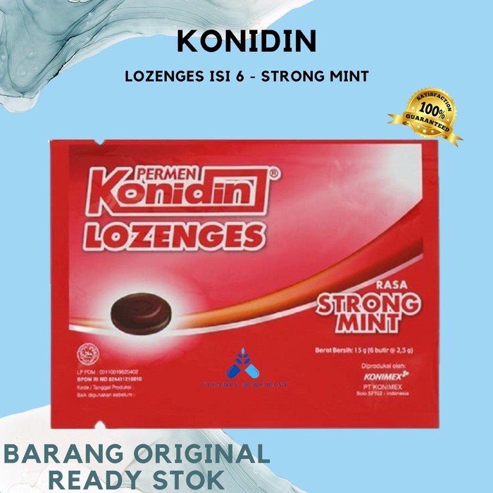 

permen pelega tenggorokan konidin lozenges strong mint